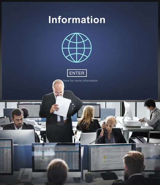 Trabalhadores das empresas e informação — Fotografia de Stock