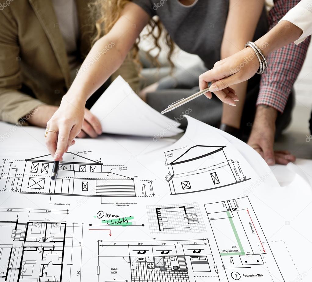 Designers working with poster and Architec Stock Photo by ©Rawpixel