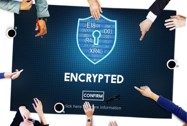 İnsanlar iş işaret üzerinde şifreli