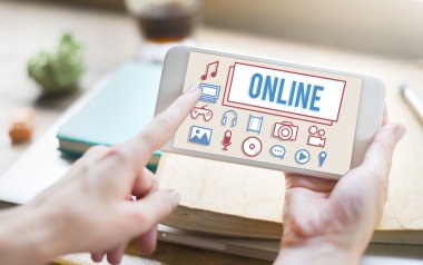 Çevrimiçi bağlantı sosyal ağ kavramı