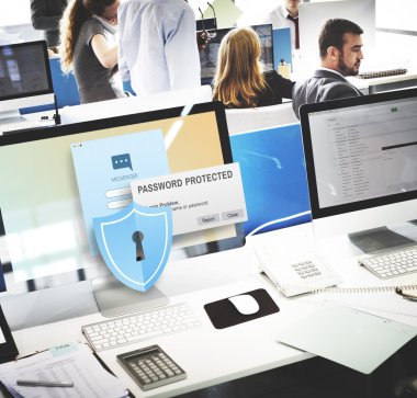 bilgisayar monitörleri ile şifre korumalı