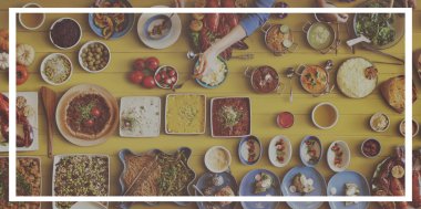 insanlar ve çerçeve ile gıda