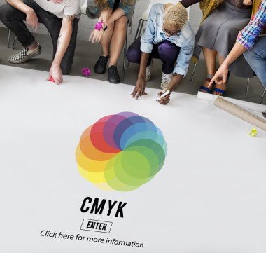 Kattaki insanlar çizim afiş