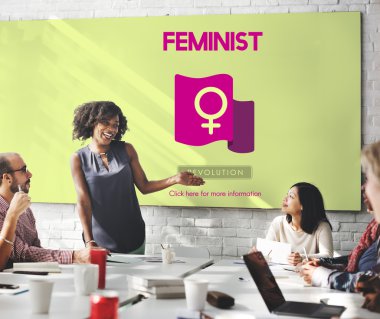 iş toplantısı ile feminist