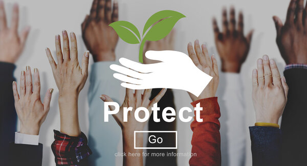 Background with people hands