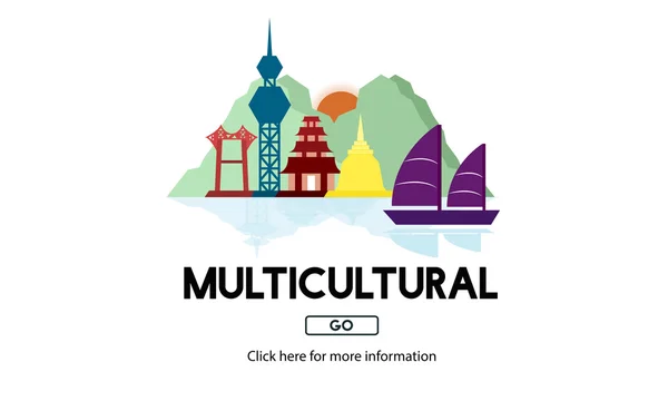 Sablon multikulturális koncepció — Stock Fotó