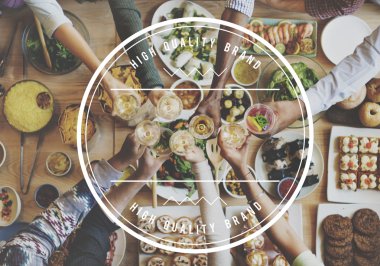 insanlar ve gıda markası ile