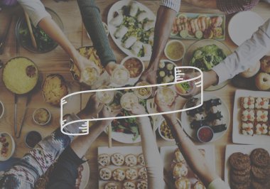 insanlar ve gıda markası ile