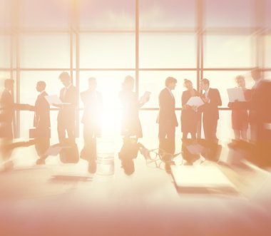 İş grubunun siluetleri