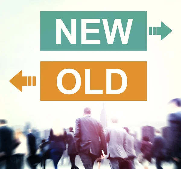 Business People and New Old Concept — Stock Photo, Image