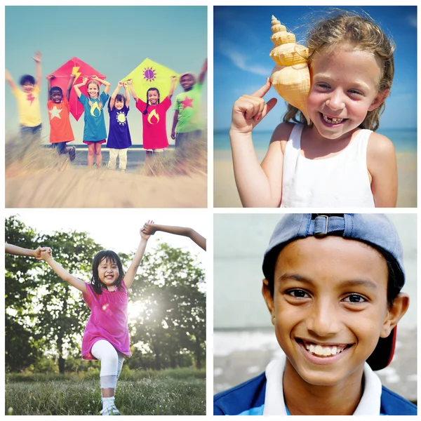 Collage with Various children — Stock Photo, Image