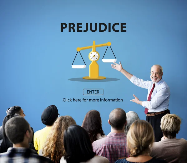 People at seminar with prejudice — Stock Photo, Image