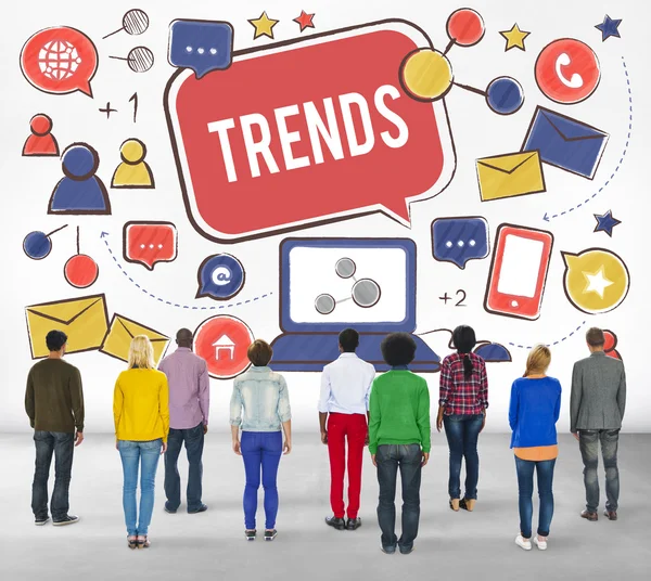 Multi-etnische mensen en Trends Concept — Stockfoto