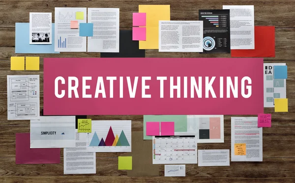 Koncepcja projektowania kreatywnego myślenia — Zdjęcie stockowe