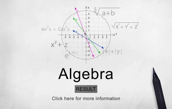 Matematika grafikus képlet és a szöveg — Stock Fotó