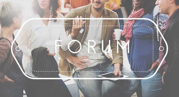 Persone che discutono forum — Foto Stock