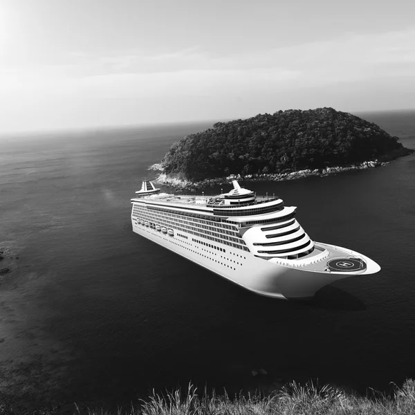 Cruise ship in the ocean