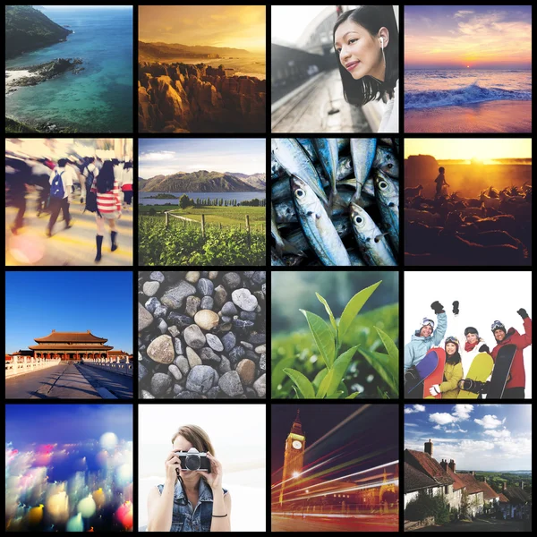 Collage Collection travel — Stockfoto