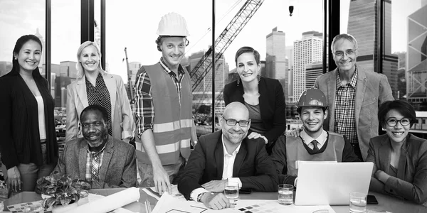 Group of architects at meeting — Stock Photo, Image