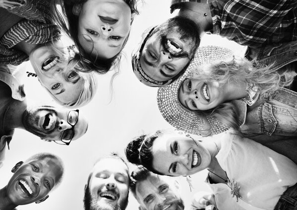 happy friends having fun together