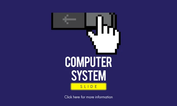 Sjabloon met computer systeemconcept — Stockfoto