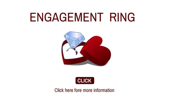 Template with Engagement Ring concept — Stock Photo, Image