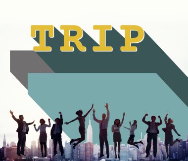 iş adamları havada atlama