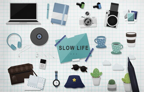Hipster conceito de vida lenta — Fotografia de Stock