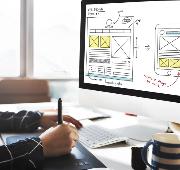 Concepto de contenido tecnológico — Foto de Stock