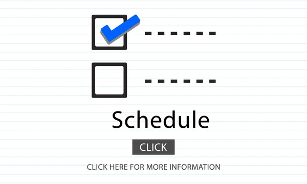 Template with schedule concept — Stock Photo, Image