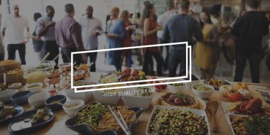 Resepsiyon yemek yeme insanlar