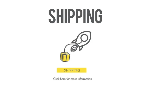 Template with shipping concept — Stock Photo, Image