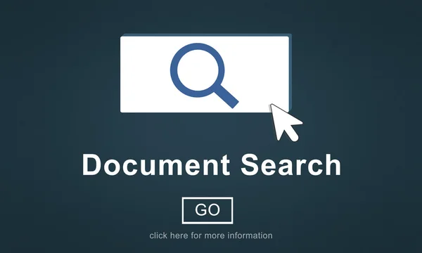 Шаблон з концепцією пошуку документа — стокове фото