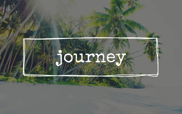 Tropical beach and Journey Concept — Stock Photo, Image