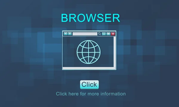 Vorlage mit Browserkonzept — Stockfoto