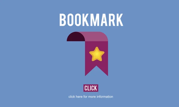 Mall med bokmärke koncept — Stockfoto