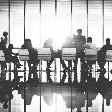 Toplantıda bir grup iş adamı