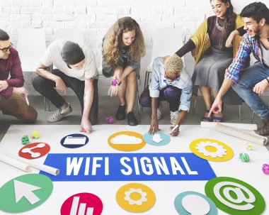 Kattaki insanlar çizim afiş 