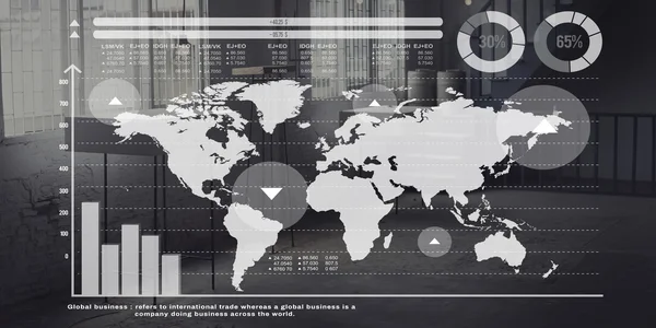Mapa międzynarodowy globalizacji — Zdjęcie stockowe