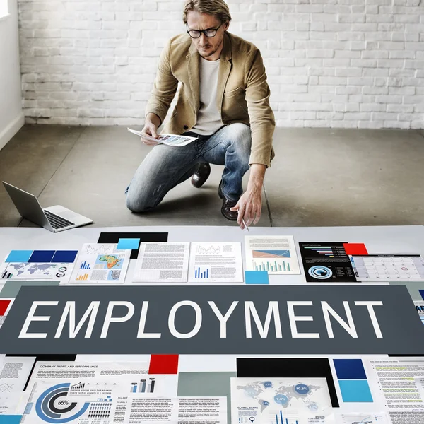 Businessman working with Employment. — Stock Photo, Image