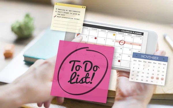 Para fazer lista Agenda Calendário Planner — Fotografia de Stock