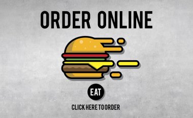 grafik ve renkli burger 