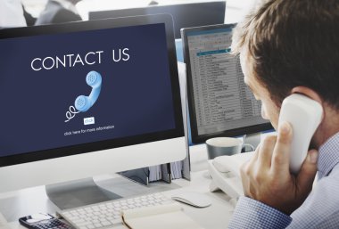 bilgisayarla iletişim iletişim bizim çalışan iş adamı