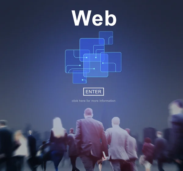 Pessoas de negócios e conceito da Web — Fotografia de Stock