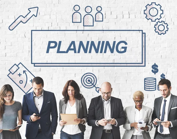 Les hommes d'affaires et le concept de planification — Photo