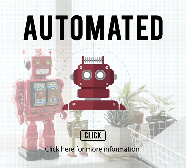 Modelos de robôs Cyborg — Fotografia de Stock