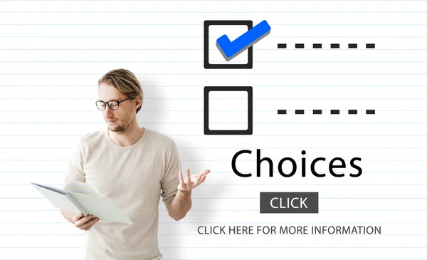 ビジネスマンの選択肢での作業 — ストック写真