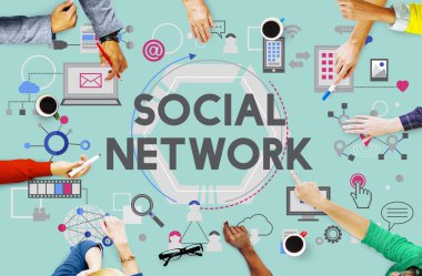 iş adamları ve sosyal ağ kavramı