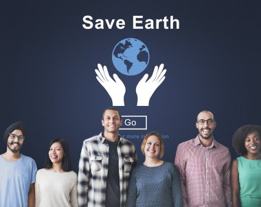 çeşitlilik insanlarla Earth kaydetmek