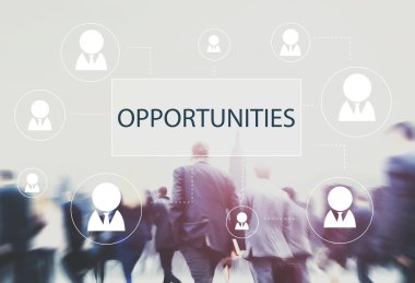 İş adamları ve fırsatları kavramı